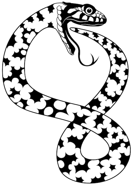 Vettore tatuaggio serpente