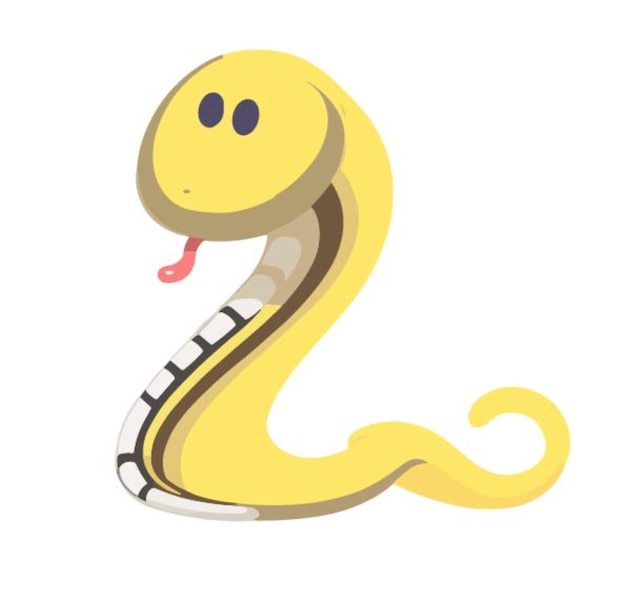 Un serpente con una faccina sorridente