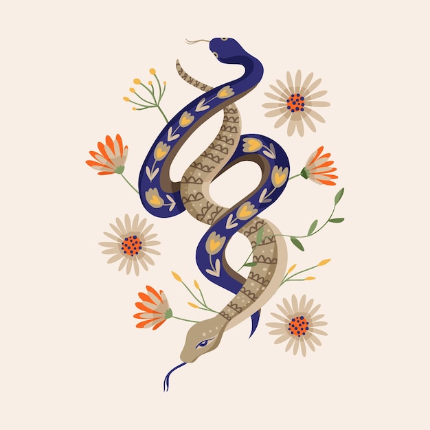 Vector snakes illustrations vector design