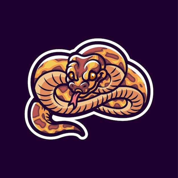 Premium Vector | Snakes phyton mascot logo template for sports and ...