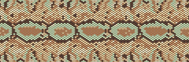 Vector snakeskin seamless pattern. realistic texture of snake or another reptile skin.