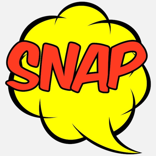 Snap comic bubble tekst vector bestand