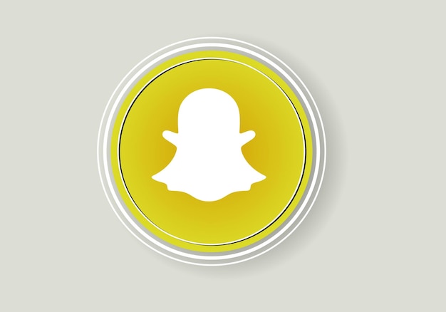 Snapchat icon printed on paper Twitter is an online social networking service