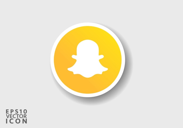 Snapchat-logo Realistisch social media-pictogramlogotype Snapchat Kleurrijke platte pictogrammalplaatje
