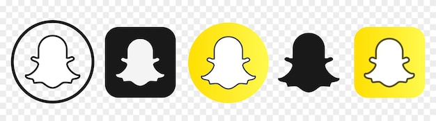 Вектор Логотип snapchat другой формы на прозрачном фоне
