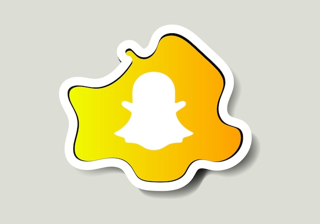 Snapchat-logovector is een gestileerde weergave van het logo voor de populaire app voor sociale media