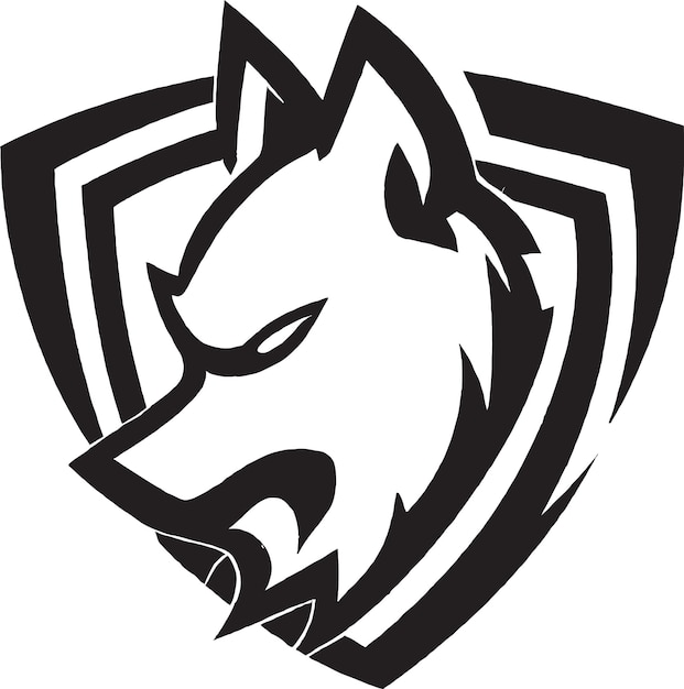 Premium Vector | Snarling wolf logo icon
