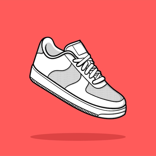 Stylish Cartoon Sneakers Illustration