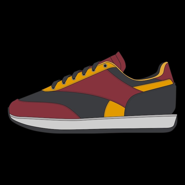 Sneaker schoen Concept Plat ontwerp Vector illustratie Sneakers in vlakke stijl