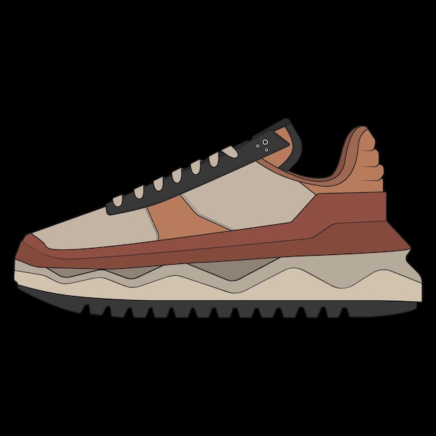 Vector sneaker shoe concept flat design vector illustration sneakers in flat style