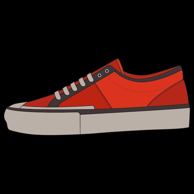 Кроссовки для обуви Концепция плоского дизайна Векторная иллюстрация Кроссовки в плоском стиле