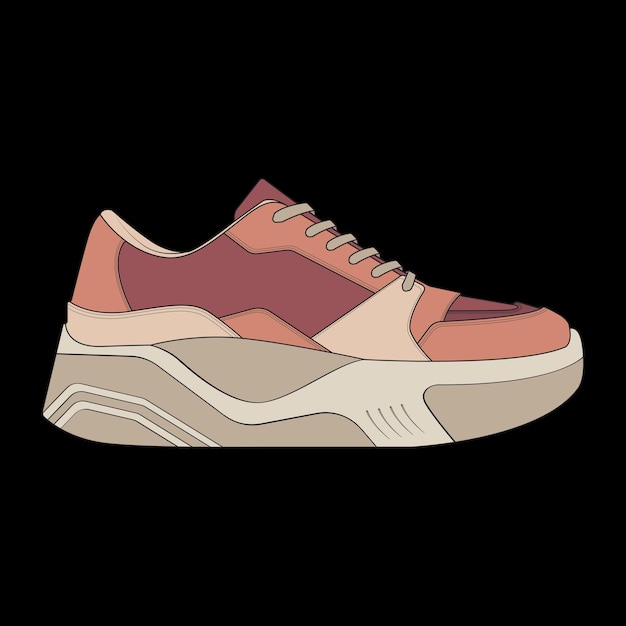 Sneaker shoe Concept Flat design Vector illustration Sneakers in flat style