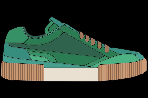 Sneaker shoe Concept Flat design Vector illustration Sneakers in flat style