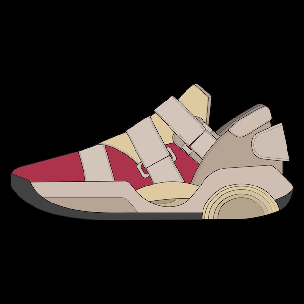 Scarpa sneaker concept design piatto illustrazione vettoriale sneakers in stile piatto