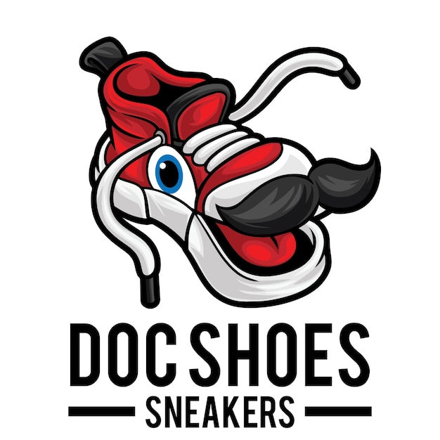 Sneaker shop logo mascot template