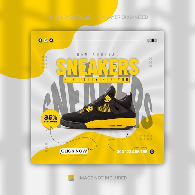 Sneaker social media post template