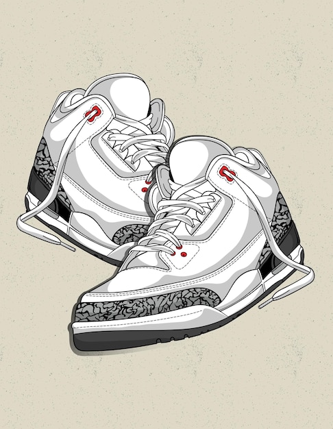 Vector sneaker wit voor hype beast