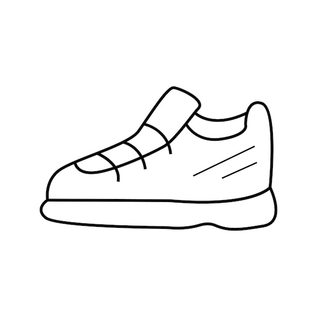 Premium Vector | Sneakers in doodle style