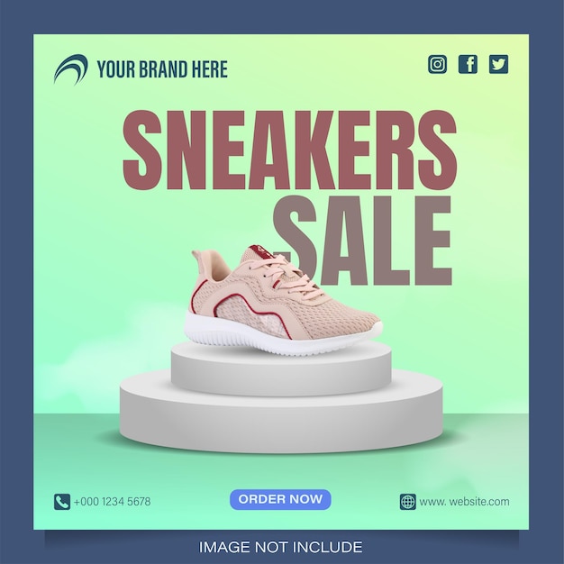 Sneakers instagram feed met podium