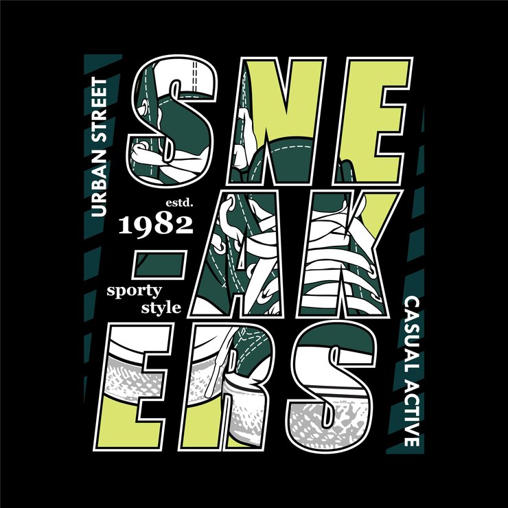 スニーカー アブストラクト・グラフィック・タイポグラフィー ベクトル・Tシャツ カジュアル・スタイル