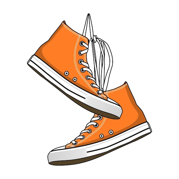 Vector sneakers schoenen streetwear vector afbeelding en illustratie