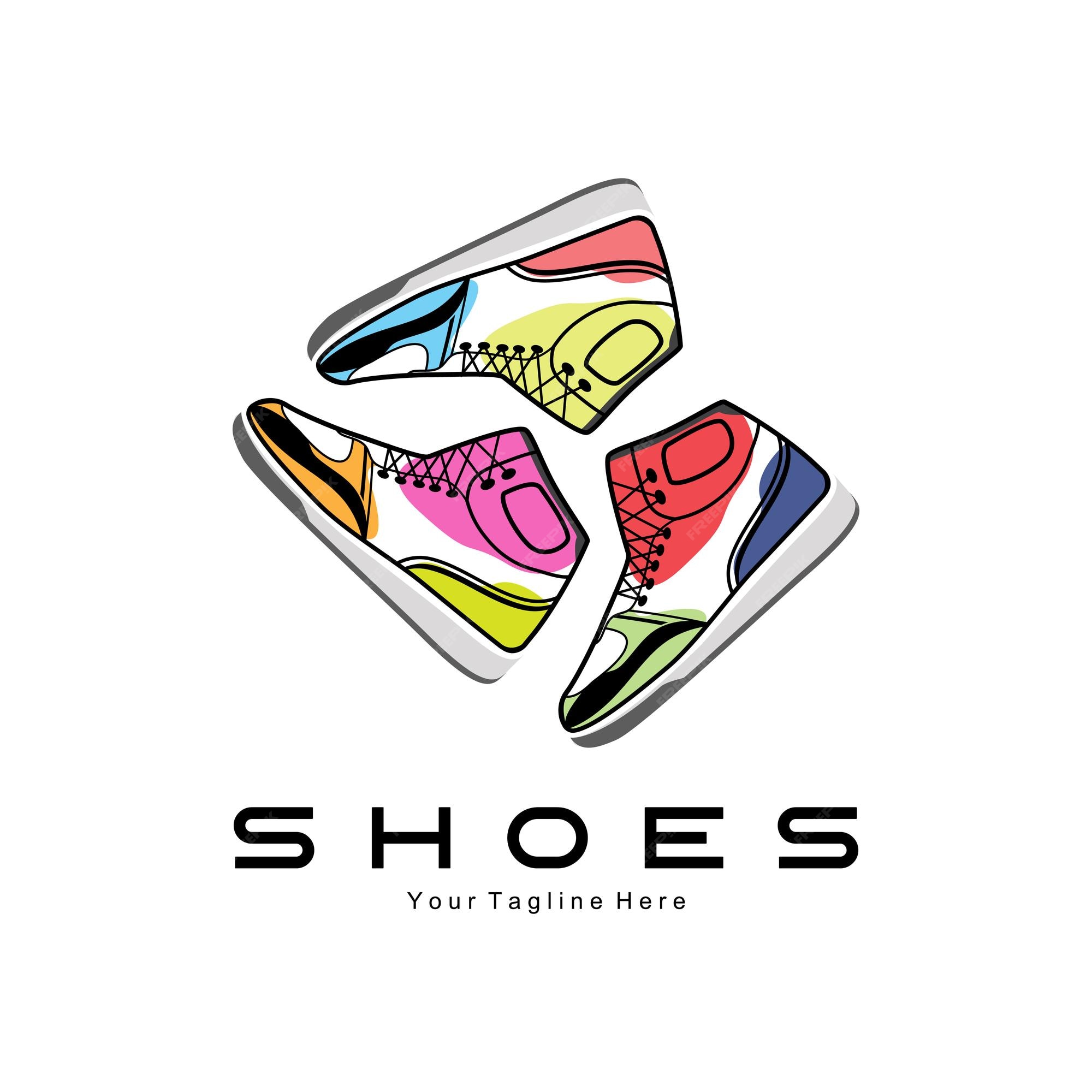 Premium Vector | Sneakers shoe logo design vector illustration of ...