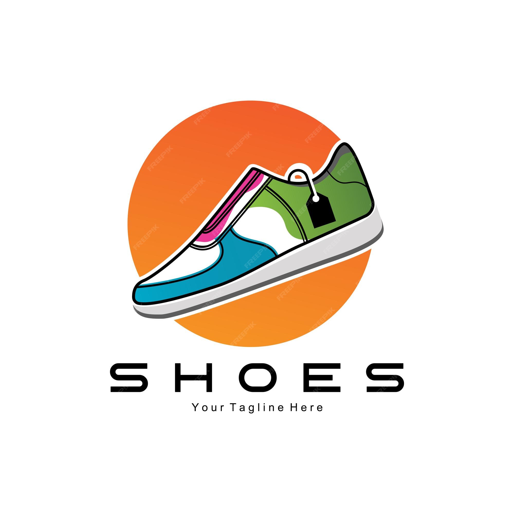 Premium Vector | Sneakers shoe logo design vector illustration of ...