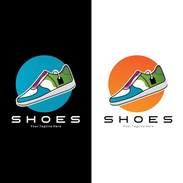 Premium Vector | Sneakers shoe logo design vector illustration of ...