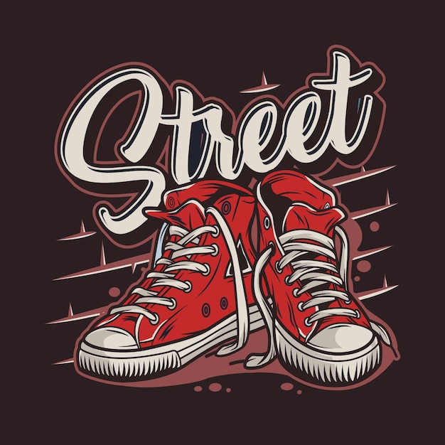 sneakers shoes logo vector