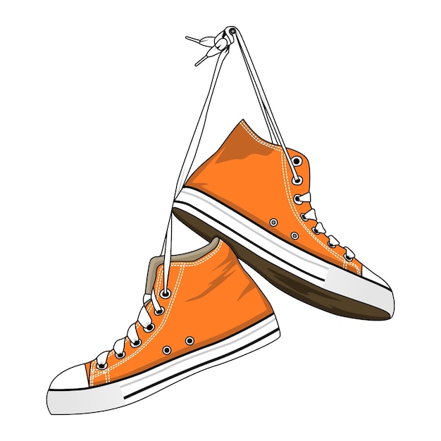 Sneakers shoes streetwear vector image and illustration