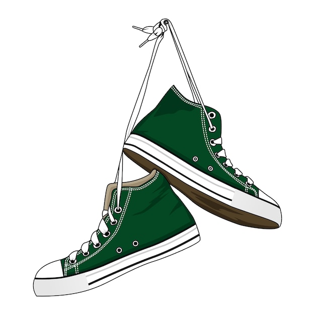 Sneakers shoes streetwear vector image and illustration