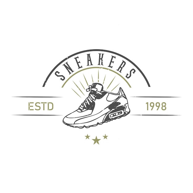 Premium Vector | Sneakers shop logo design shoes store sneaker vector ...