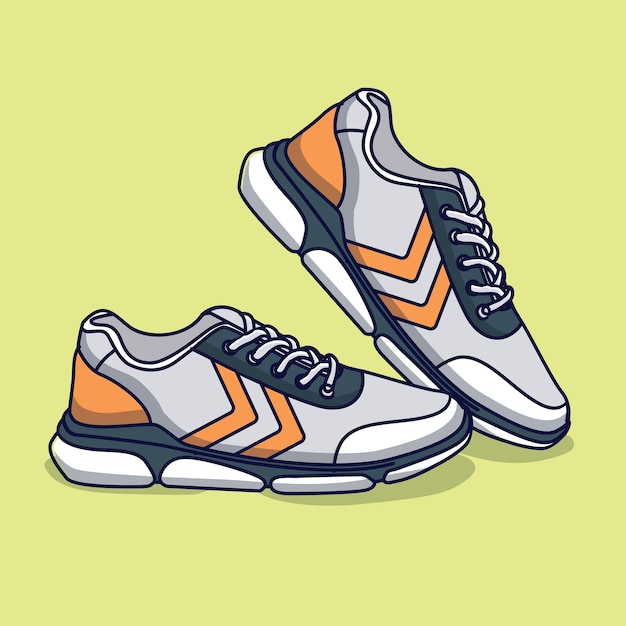 Sneakers sportschoenen illustratie cartoon vector