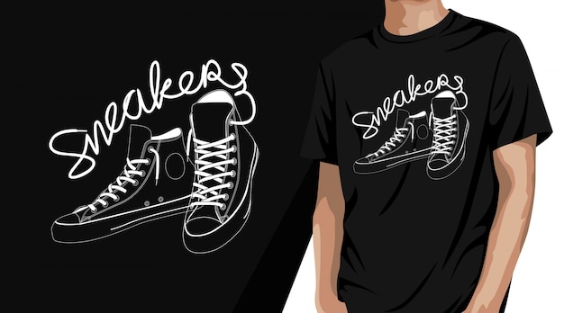 Sneakers t-shirt design