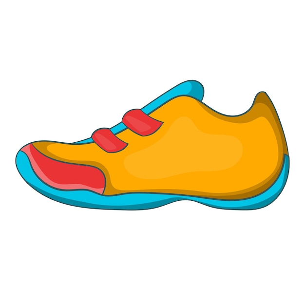 Vettore scarpe da ginnastica per l'icona del tennis in stile cartoon isolato su sfondo bianco illustrazione del vettore del simbolo delle scarpe