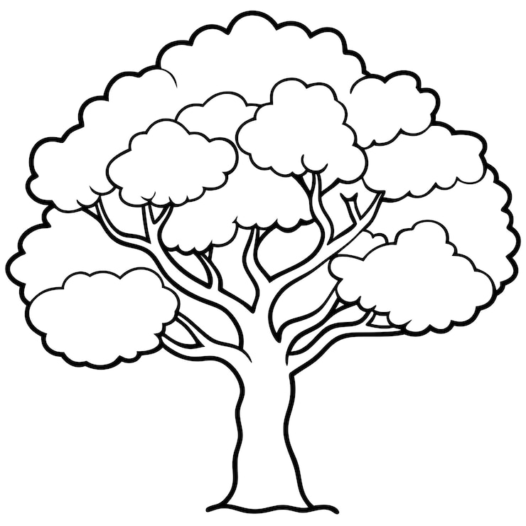 Vector sneeuw bedekte boom winter landschap vector illustratie voor seizoensgebonden ontwerpen