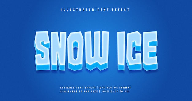 Sneeuwijs tekststijl lettertype-effect