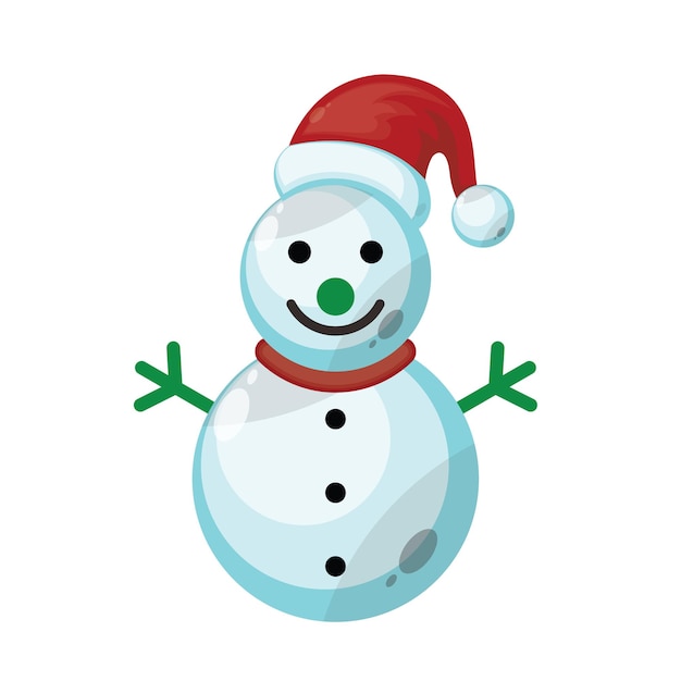 Sneeuwpop kerst vector icon