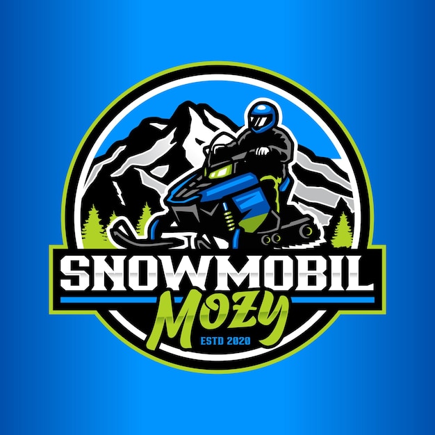 sneeuwscooter logo sjabloon