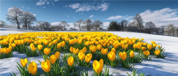 Vector sneeuwval bloem lente wilde bloem mooi gras van de natuur schets van sneeuw licht bloem tak