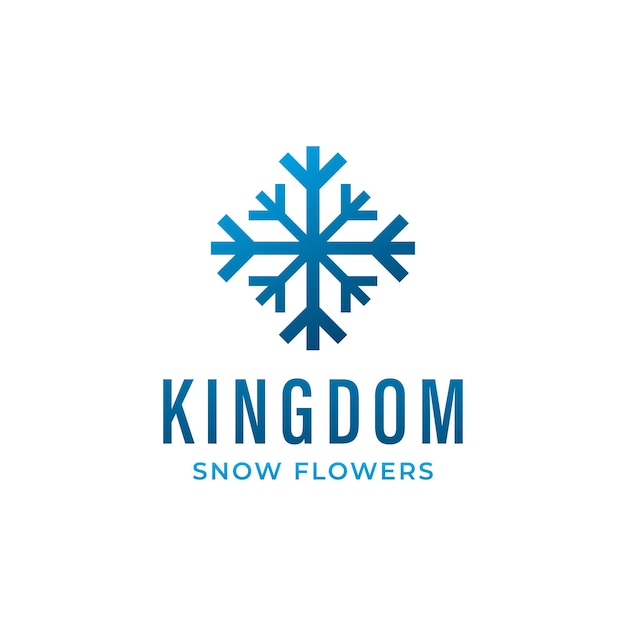 Sneeuwvlok bloem modern logo