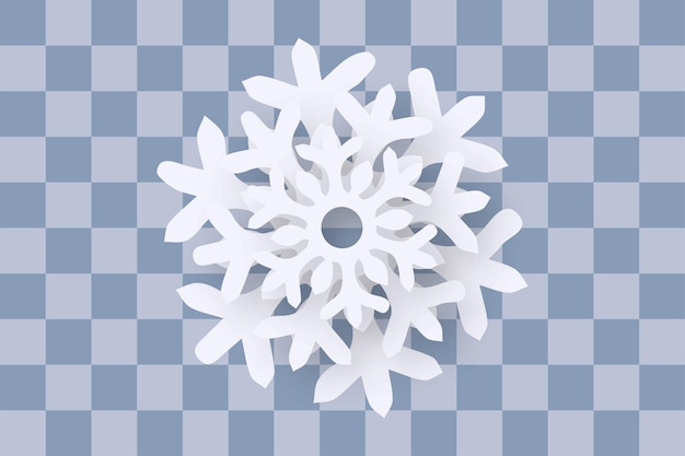 Sneeuwvlok collectie Vector illustratie Merry Christmas 3D sneeuwvlokken met een schaduw