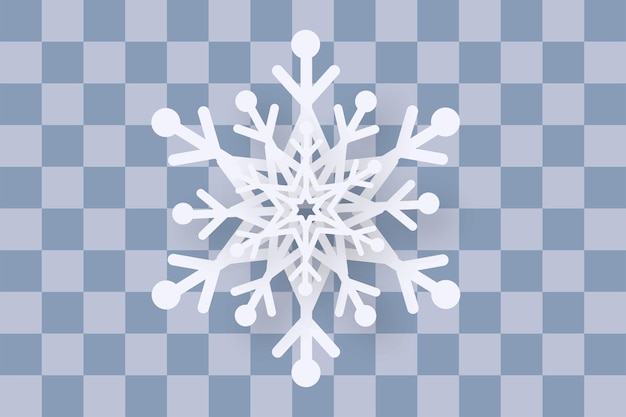 Sneeuwvlok collectie Vector illustratie Merry Christmas 3D sneeuwvlokken met een schaduw