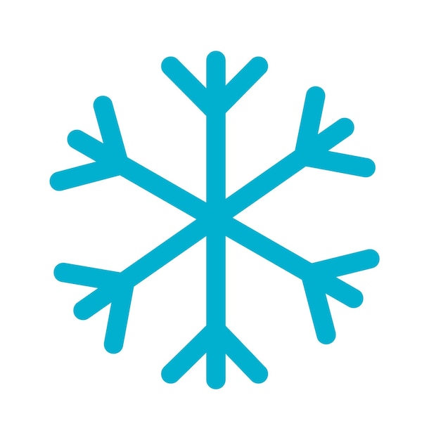 Vector sneeuwvlok eenvoudig pictogram vectorillustratie