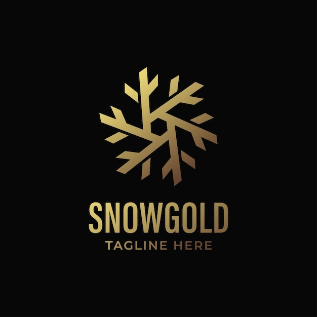 Sneeuwvlok luxe modern gouden logo