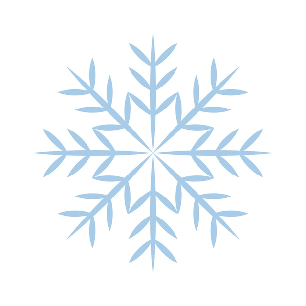 Sneeuwvlok pictogram. bewerkbare geïsoleerde vector pictogram in blauw op een transparante achtergrond. trendy contoursymbolen voor mobiele apps en website-ontwerp