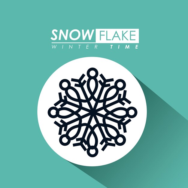 Sneeuwvlok pictogram ontwerp