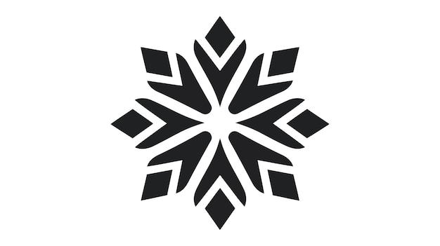 Sneeuwvlok pictogram vector logo geïsoleerd op witte achtergrond