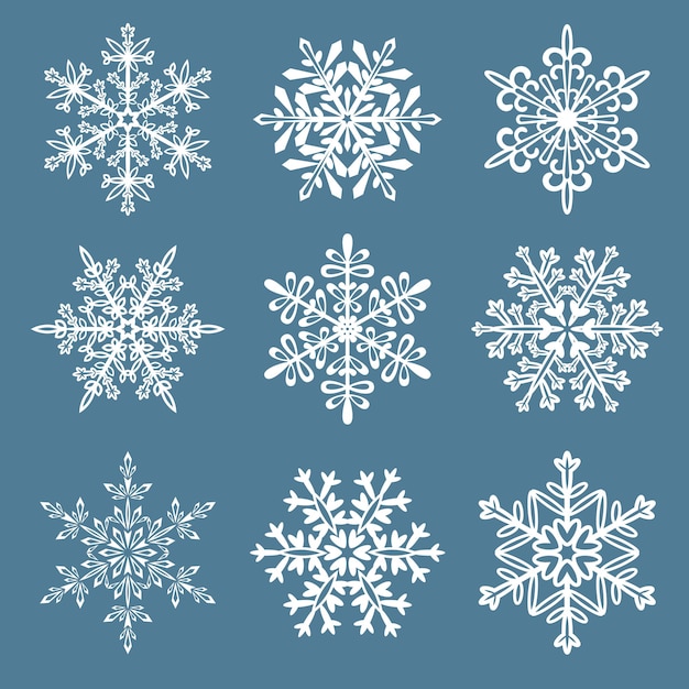 Vector sneeuwvlok set vector illustratie