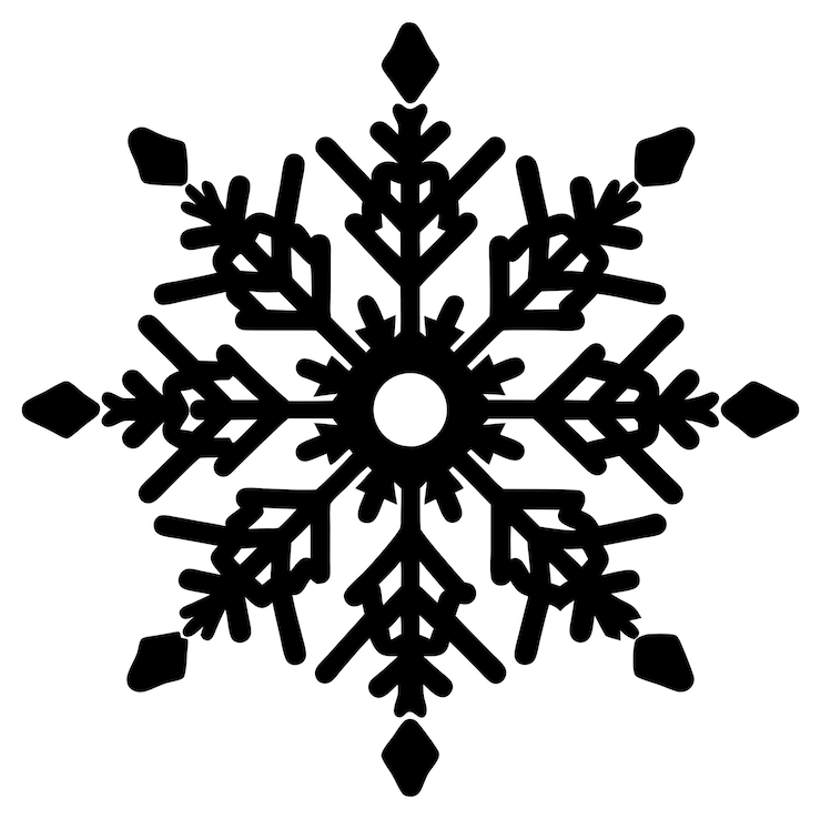 Vector sneeuwvlok silhouet